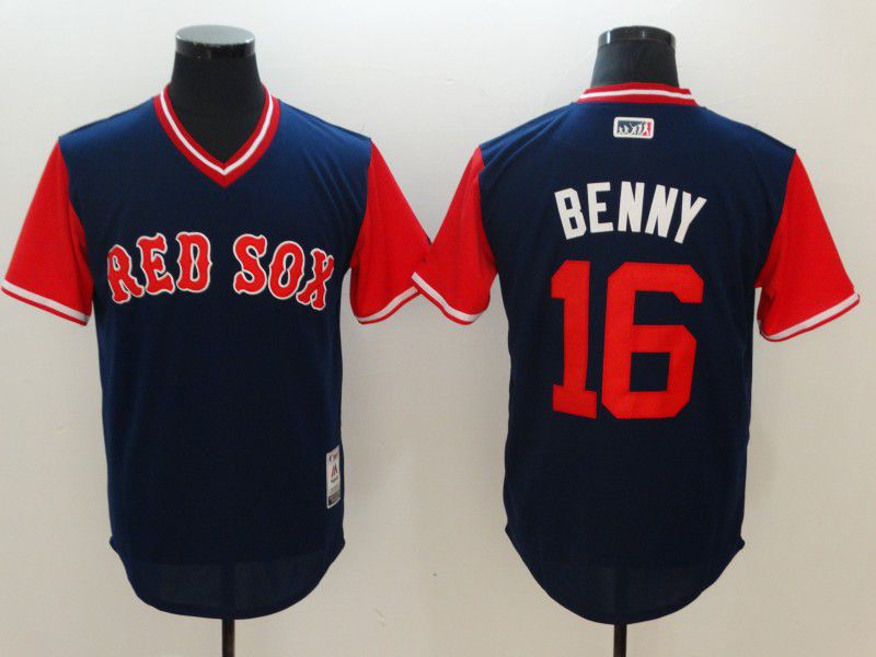 Men Boston Red Sox #16 Benny Blue Rush Limited MLB Jerseys->women nfl jersey->Women Jersey